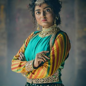 Ladies colorful embroidered traditional suit